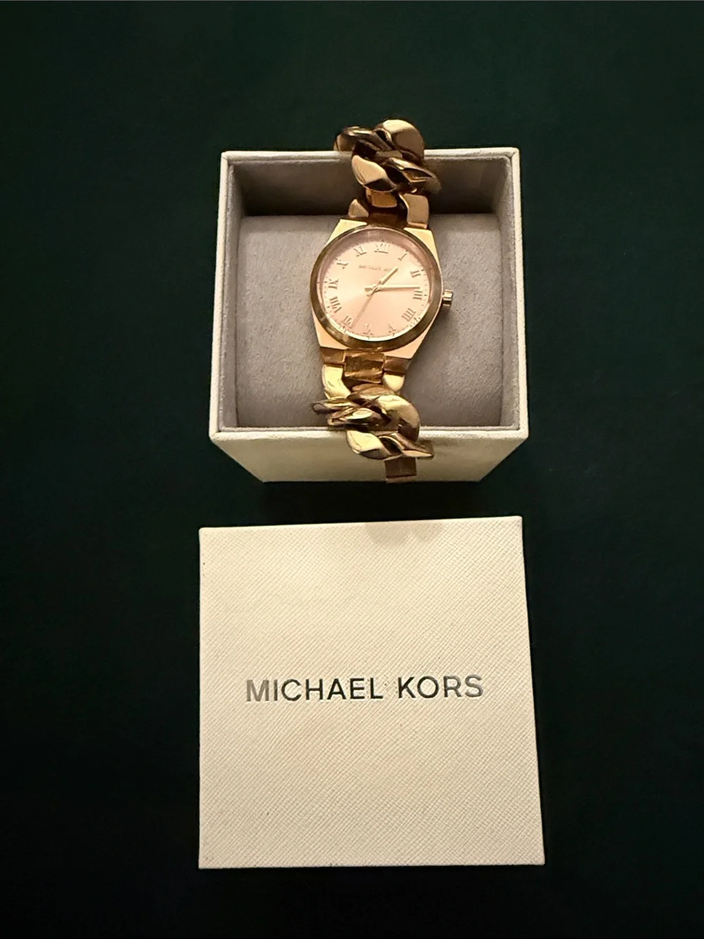 Michael Kors Rose Gold Chain Link Bracelet Watch